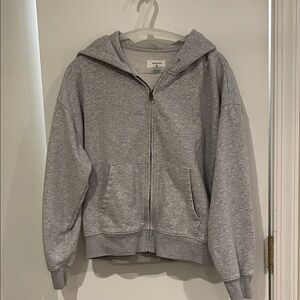 American Eagle Outfitters Gray Full-Zip Hoodie